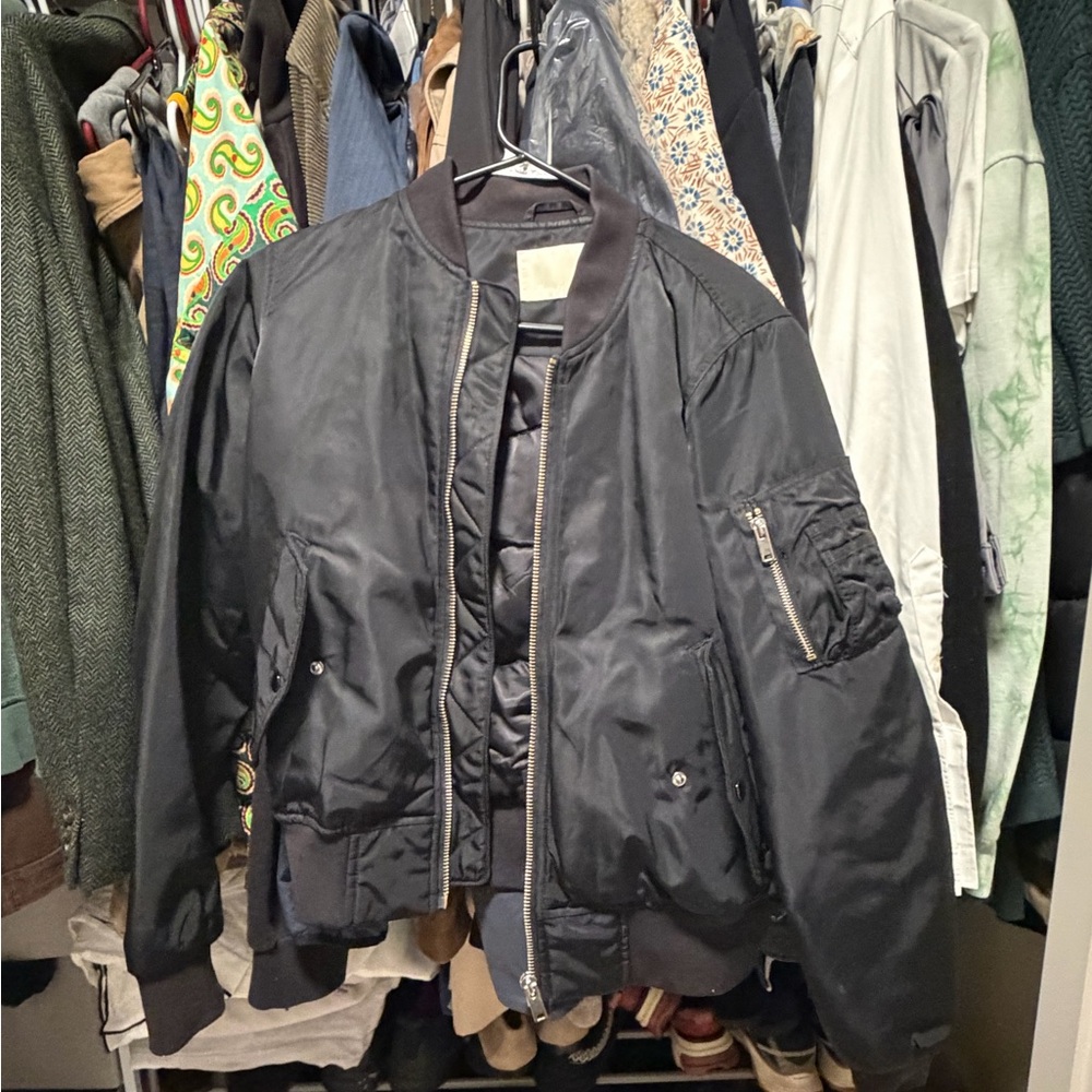 Aritzia Wilfred Black Bomber Jacket